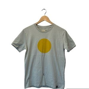 Lufalufa seafoam blue mens tshirt, 100% cotton sun tee shirt, small NWOT